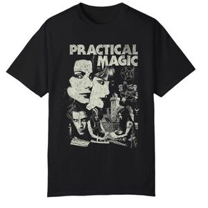 Practical Magic Graphic T-Shirt Witchy Movie Tee Black Size L Unisex